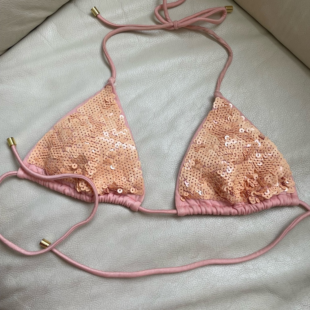 Victoria secret sequin swim top size M